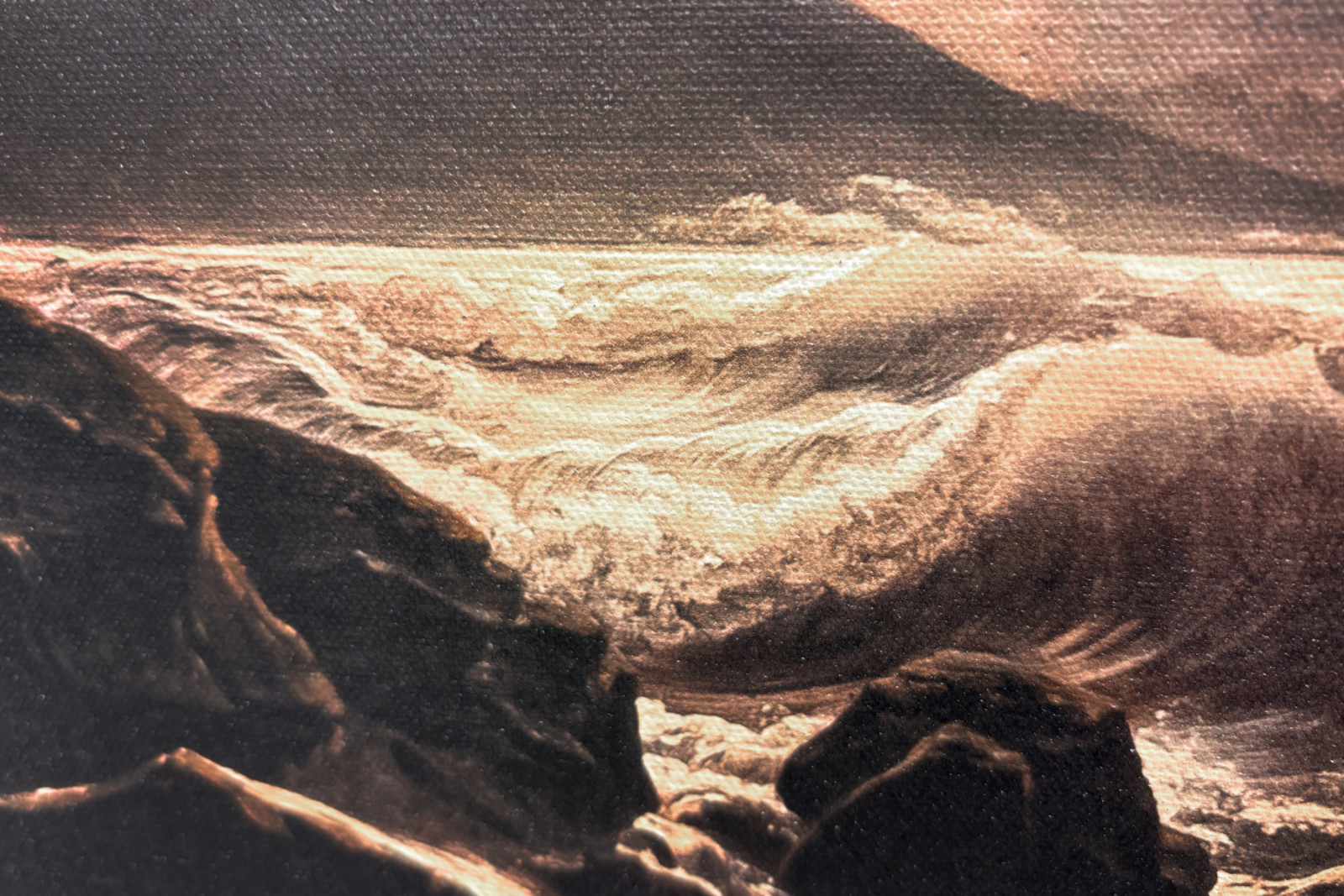 Coup de vent dans le golfe de Naples au clair de lune - Joseph Rebell