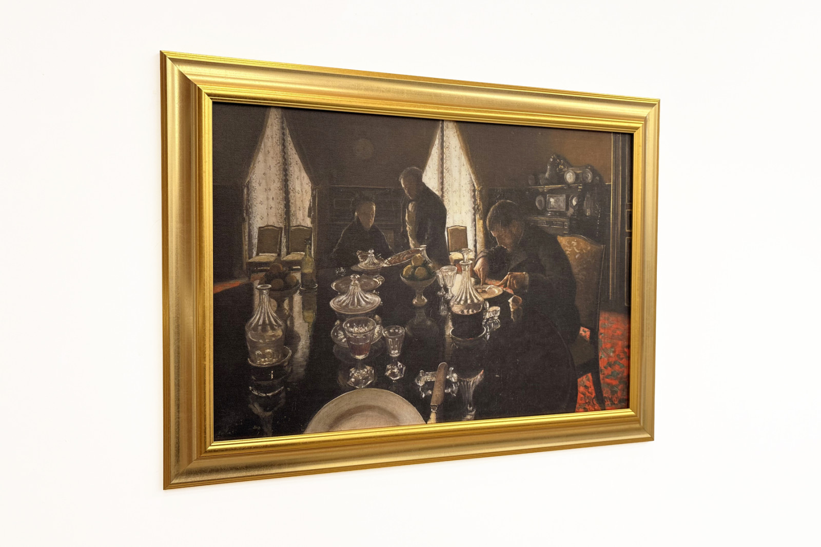 Diner - Dîner rue Miromesnil, la maison de la famille Caillebotte (huile sur toile) - Gustave Caillebotte
