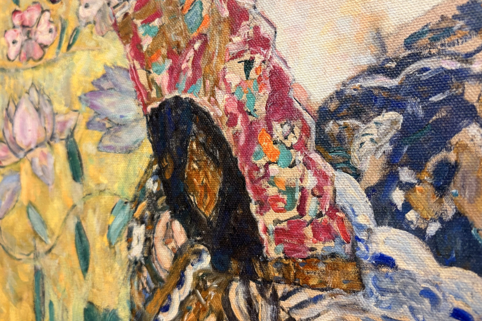 Dame avec éventail - Gustav Klimt
