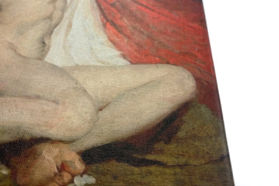 Nu masculin, les bras levés
