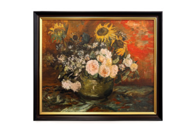 Roses et tournesols