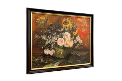 Roses et tournesols