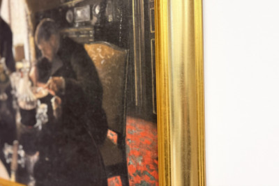 Diner - Dîner rue Miromesnil, la maison de la famille Caillebotte (huile sur toile)