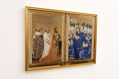 Richard II présenté à la Vierge et l'Enfant par son saint patron Jean-Baptiste et les saints Édouard et Edmond, vers 1395-99