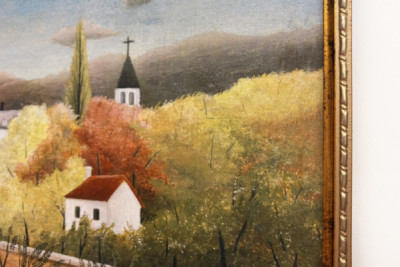 Paysage avec paysan