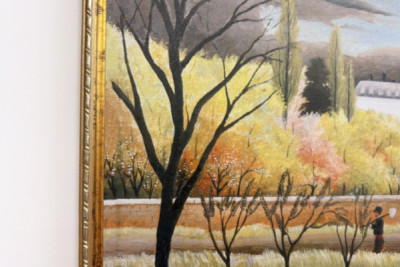 Paysage avec paysan