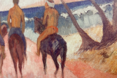 Cavalier sur la plage