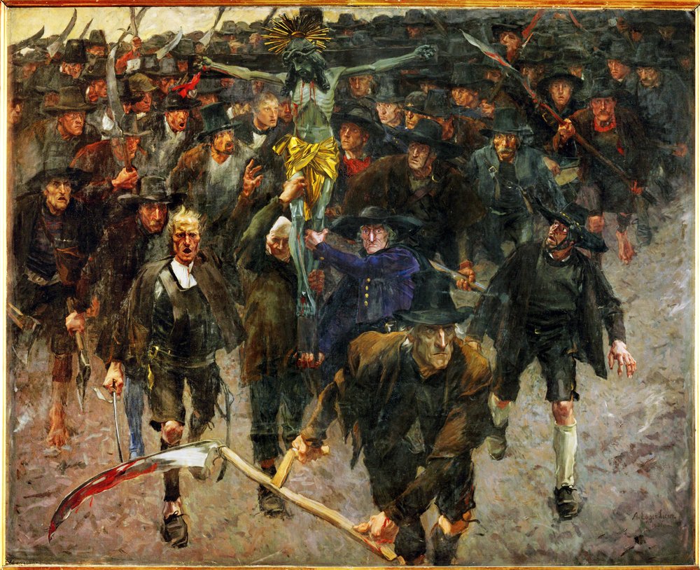 Das Kreuz (peinture sur toile) - Albin Egger-Lienz