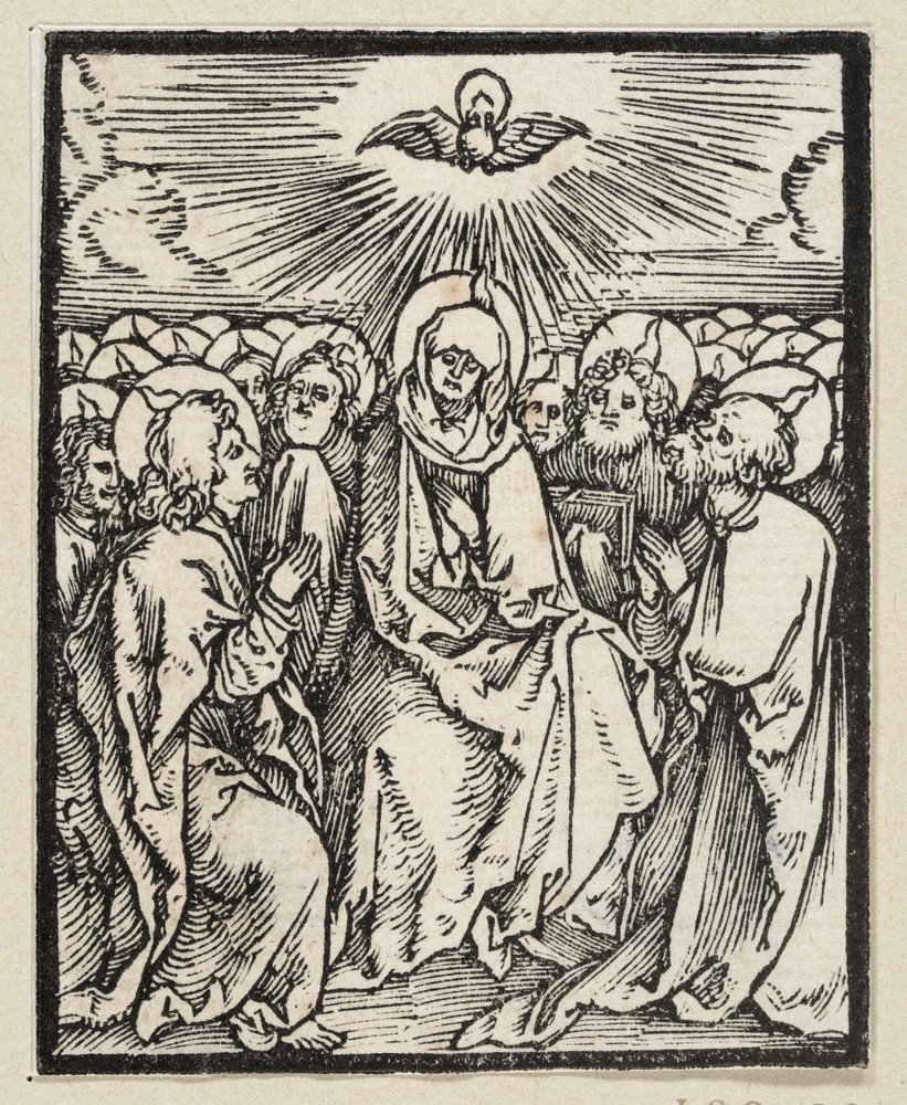 Effusion du Saint-Esprit (tiré de : Postilla, 43 gravures sur bois) - Albrecht Dürer