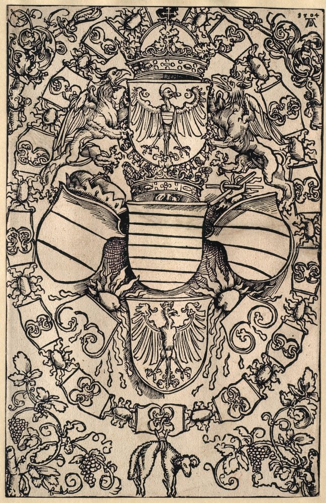 Armoiries de Maximilien en tant que roi des Romains - Albrecht Dürer