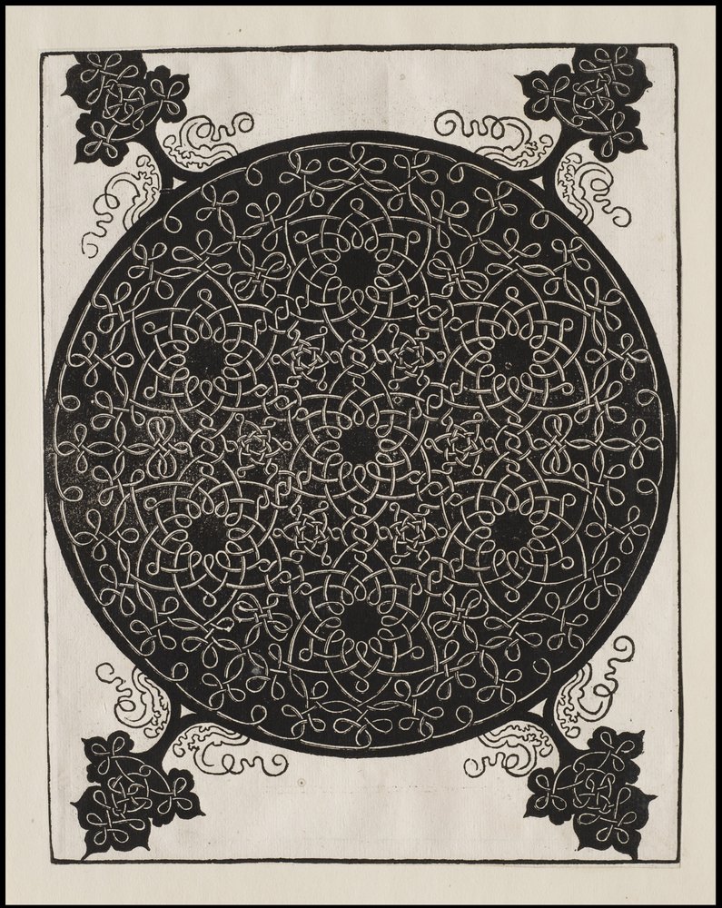 Sixième nœud, 7 petits systèmes de nœuds aux centres noirs, vers 1506 - Albrecht Dürer