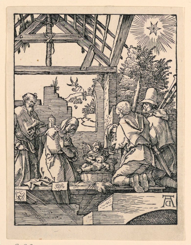 La Nativité (Adoration des bergers) de la série La Petite Passion - Albrecht Dürer