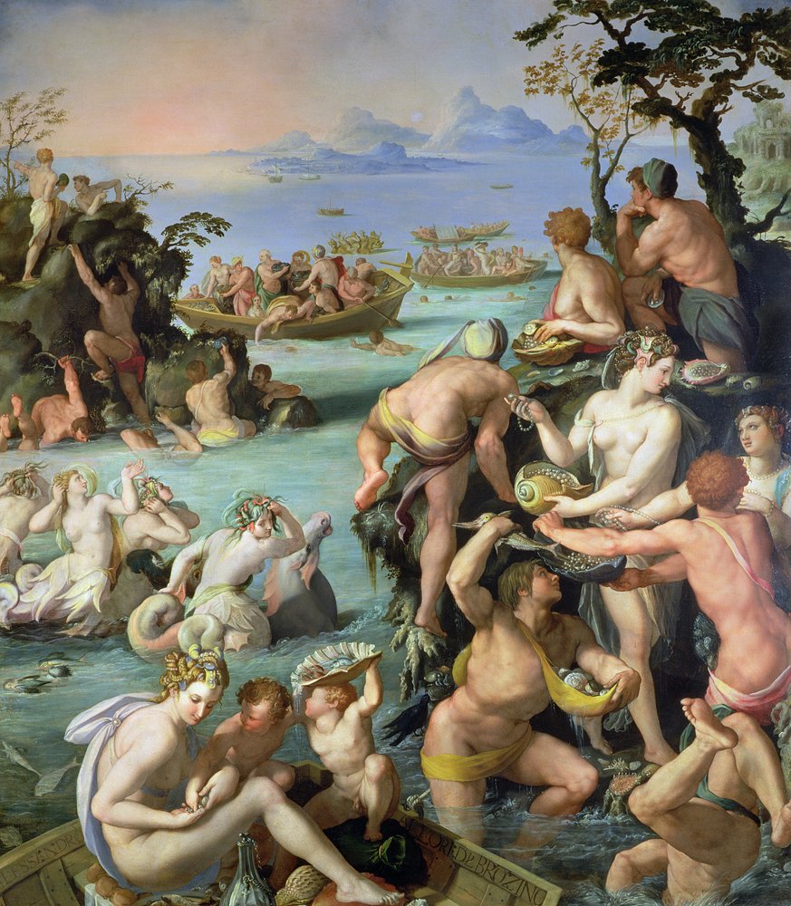 Les pêcheurs de perles, 1572 (ardoise) - Alessandro Allori