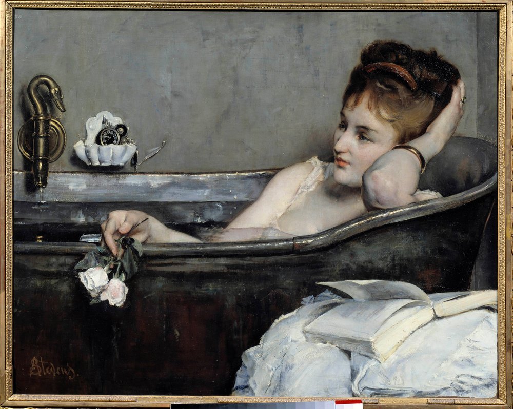 Le bain ou la femme dans le bain ou la baignoire - Alfred Emile Stevens