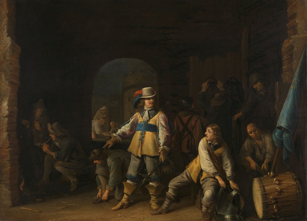 Soldats dans une salle de garde - Anthonie (1601-73) Palamedesz
