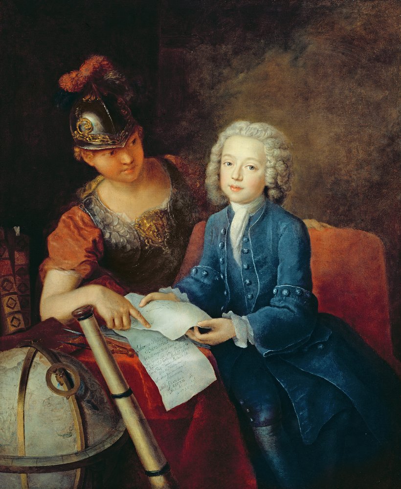Jean-Philippe Baratier (1721-40) présenté à Minerve, 1735 - Antoine Pesne