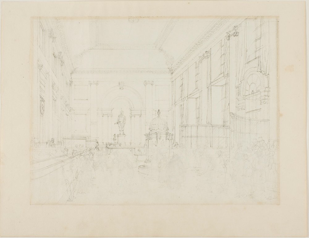 Étude pour la Grande Salle, Banque d