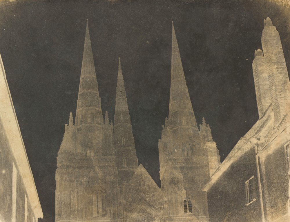 Étude des flèches de la cathédrale de Lichfield, 1845-1850 (photo) - Calvert Richard Jones