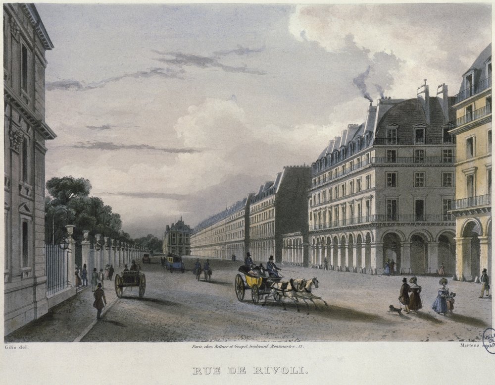 La Rue de Rivoli, gravée par Frederic Martens (1809-75) 1832 - Carlo Gilio