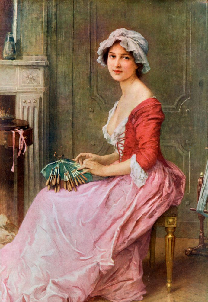 La couturière, fin du XIXe ou début du XXe siècle - Charles Amable Lenoir