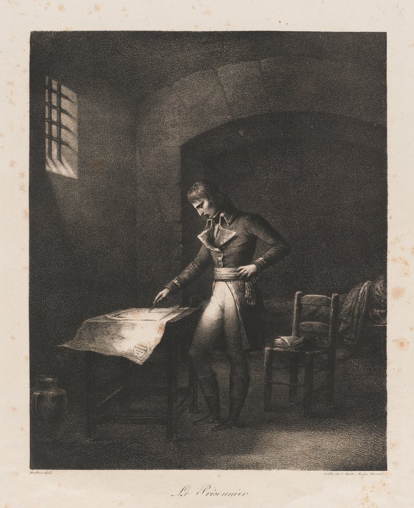 Le Prisonnier, début du 19ème siècle (lithographie) - Charles Etienne Pierre Motte