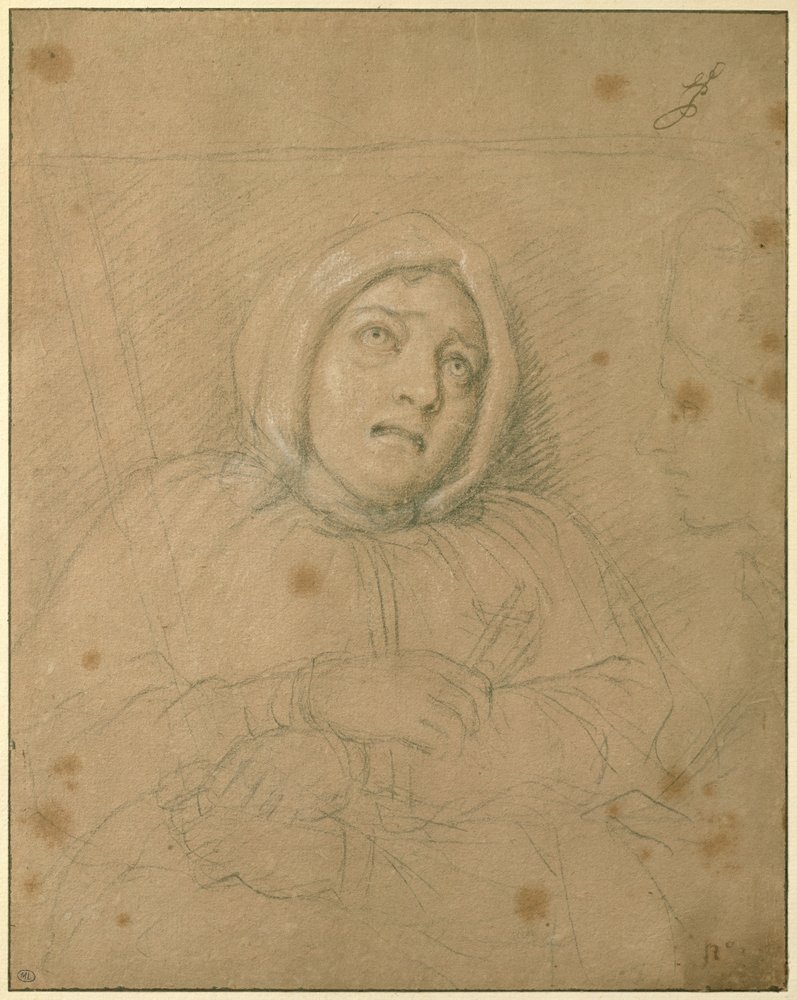 La marquise de Brinvilliers sur le chemin de la mort - Charles Le Brun
