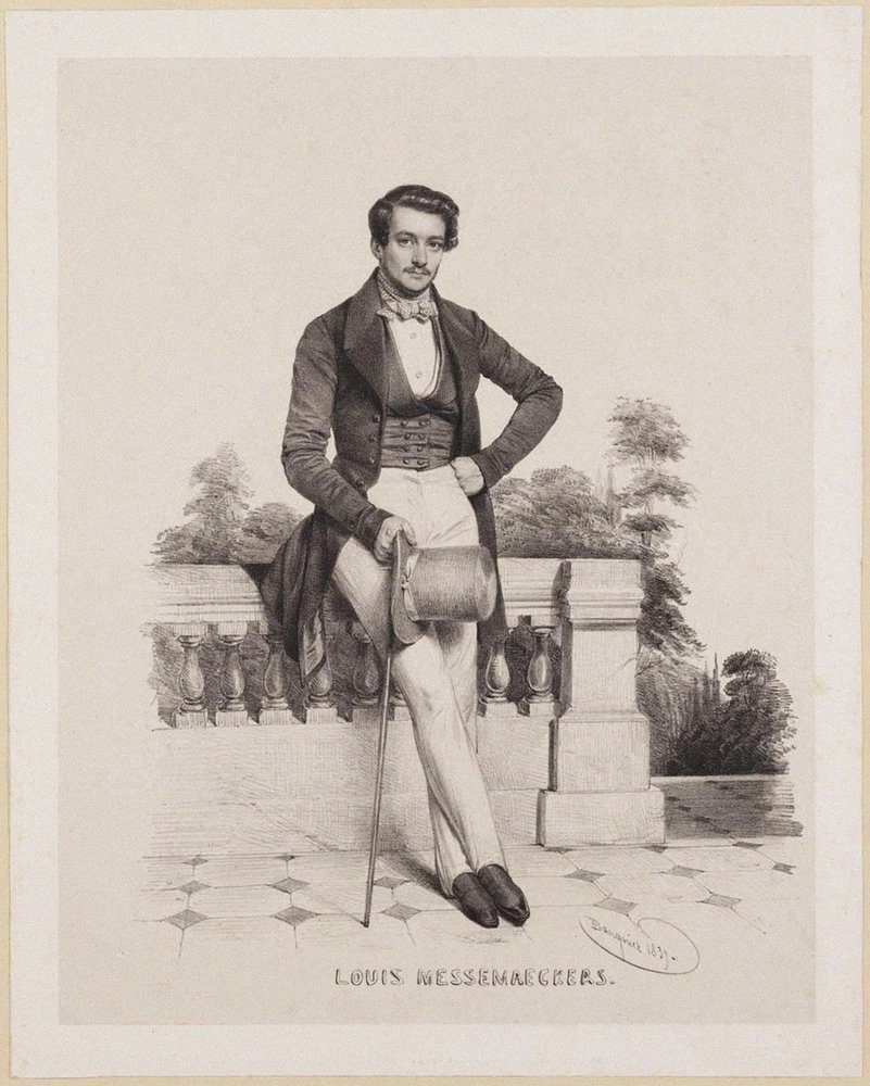 Portrait du compositeur Louis Messemaeckers 1809-1889, 1837 - Charles Louis Baugniet