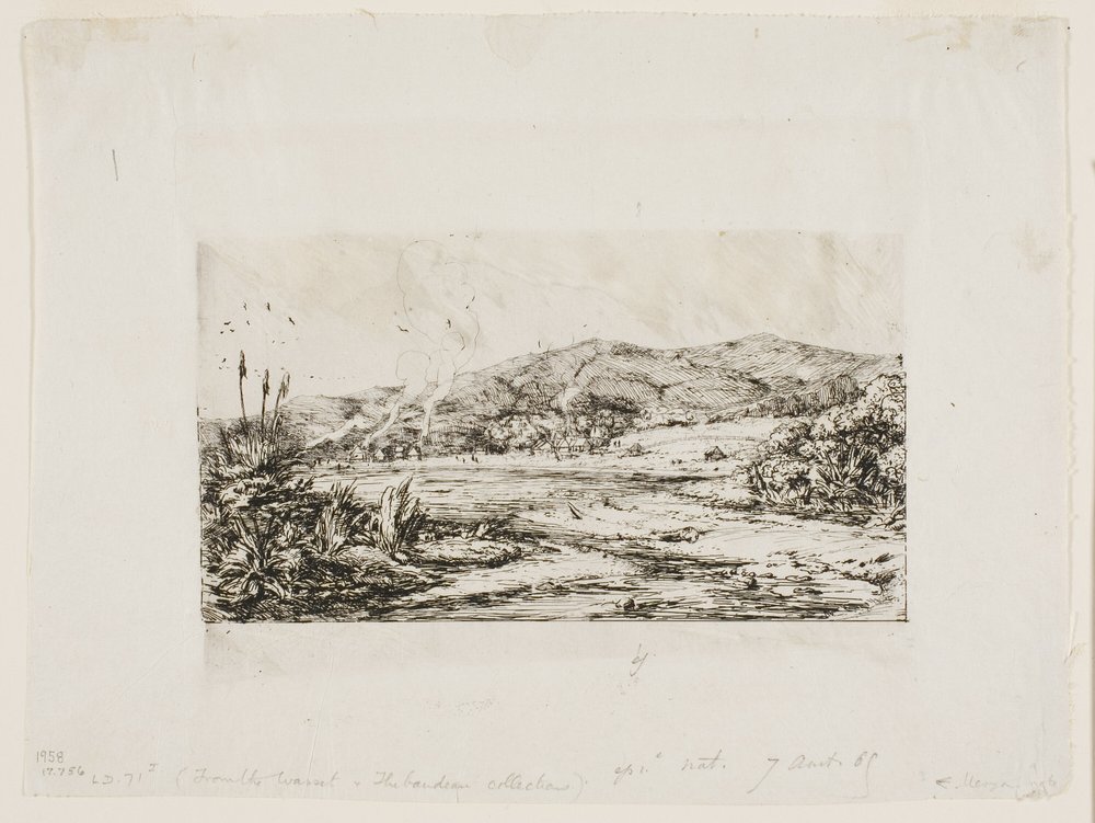 La petite colonie française à Akaroa, 1845 - Charles Meryon