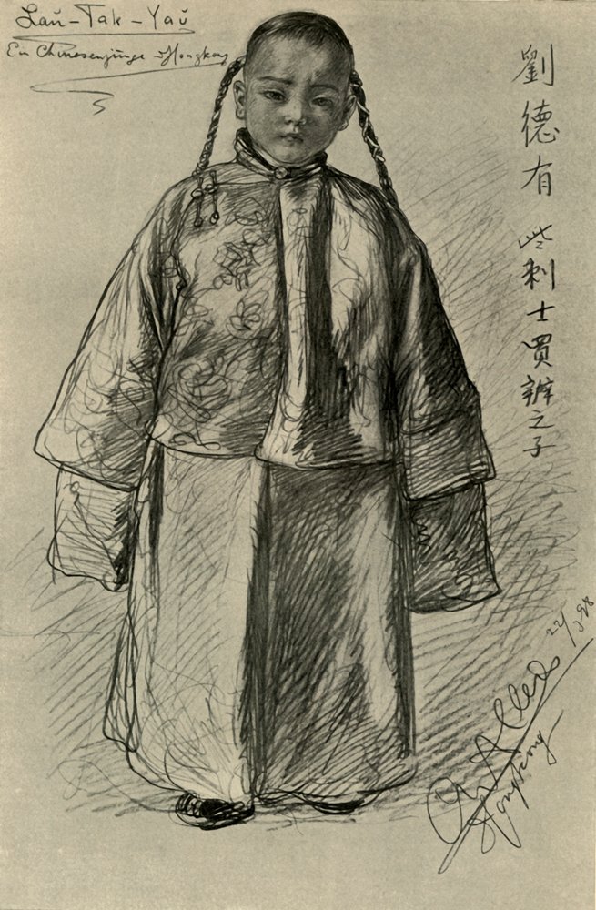 Lan-Tak-Yau - Garçon chinois, Hong Kong, 1898 - Christian Wilhelm Allers