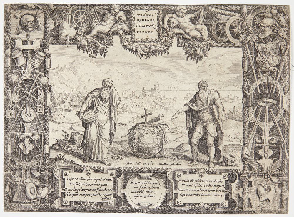 Héraclite et Démocrite, ou exhortation à l’endurance et à l’indulgence - Dirck Volckertsz. Coornhert