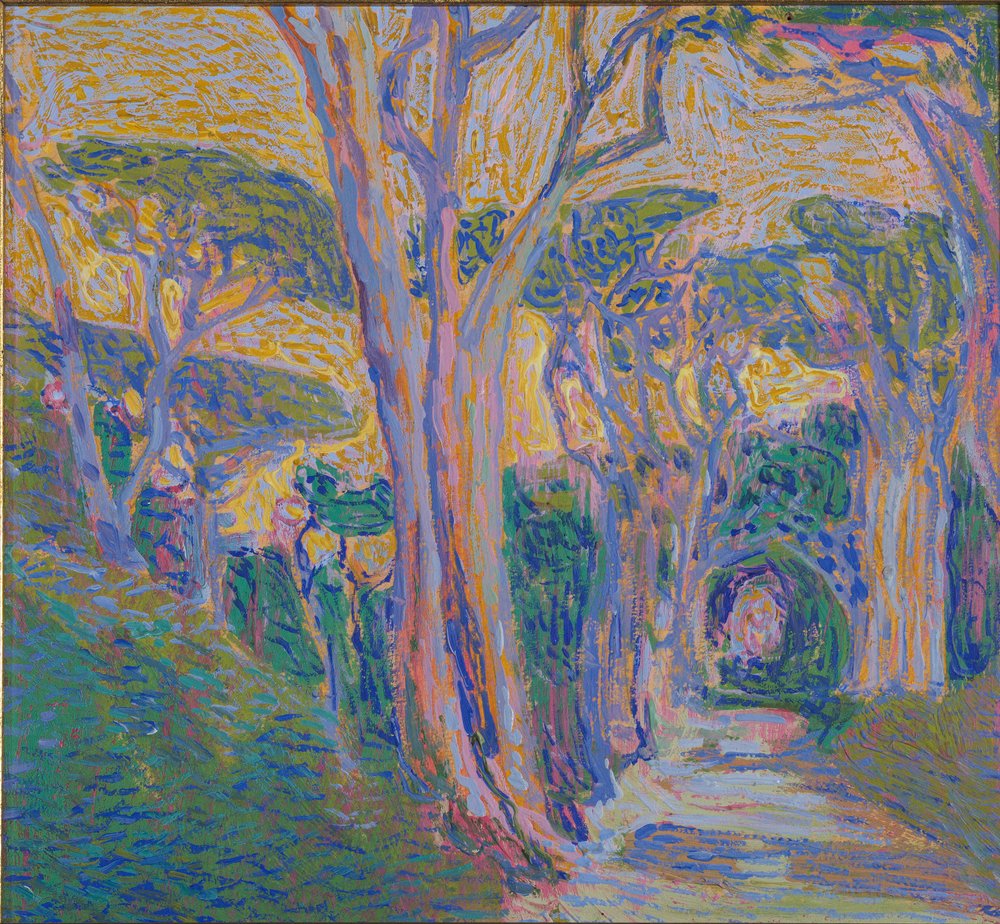 Forêt de pins à Portofino, vers 1920 - Domenico Guerello