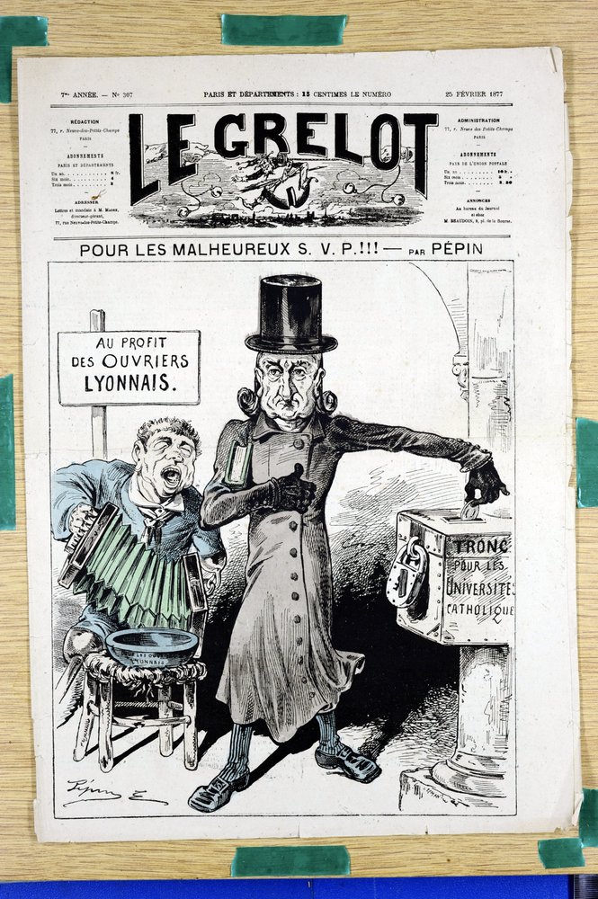 Couverture de "Le Grelot", numéro 307, Satirique en couleurs - Edouard Guillaumin Pepin