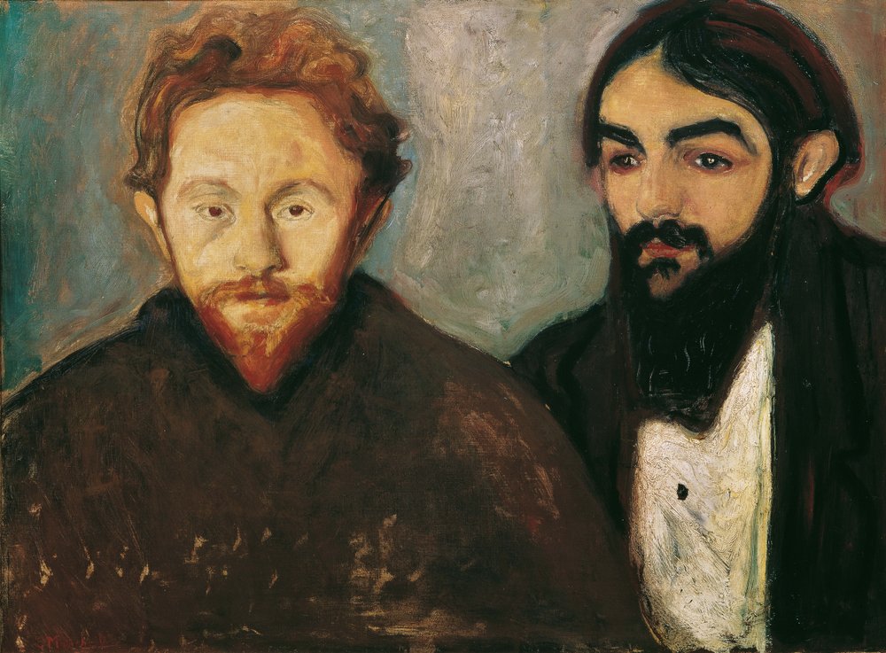 Le peintre Paul Hermann et le médecin Paul Contard, 1897