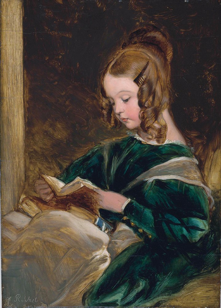 Étude de Rachel Russell (1826-1898), fille de Georgina, la deuxième épouse de John, sixième duc de Bedford - Edwin Landseer