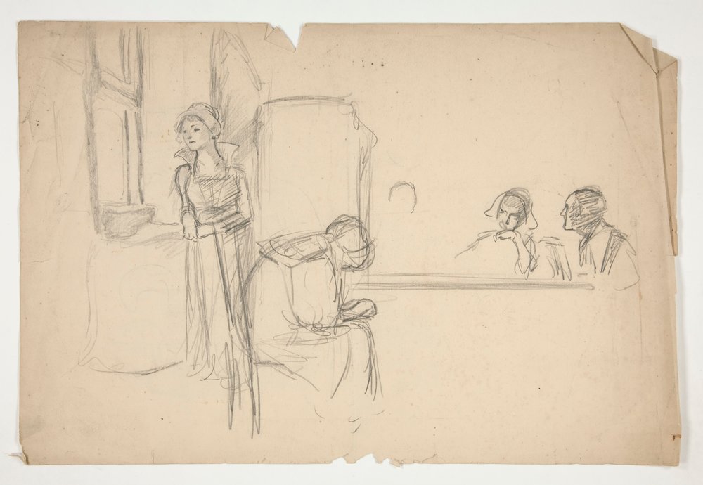 Étude pour - Edwin Austin Abbey