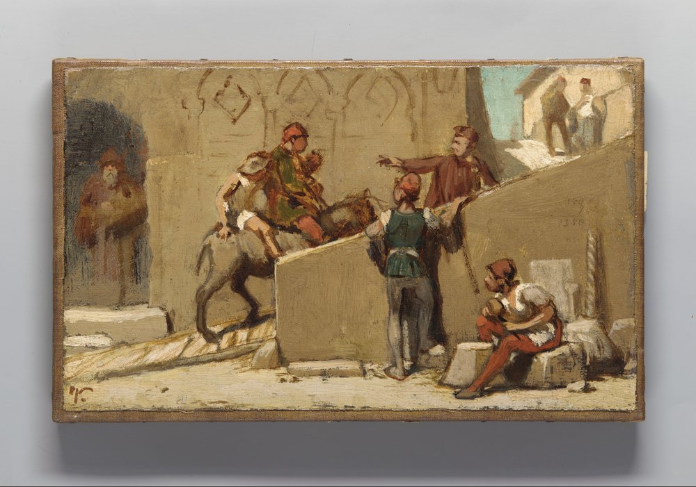 La fable du meunier, de son fils et de l'âne no 5 - Elihu Vedder