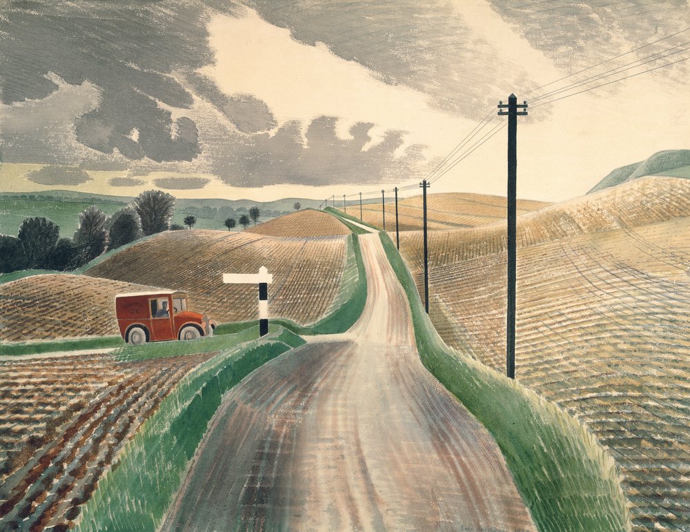 Paysage du Wiltshire, 1937 - Eric Ravilious