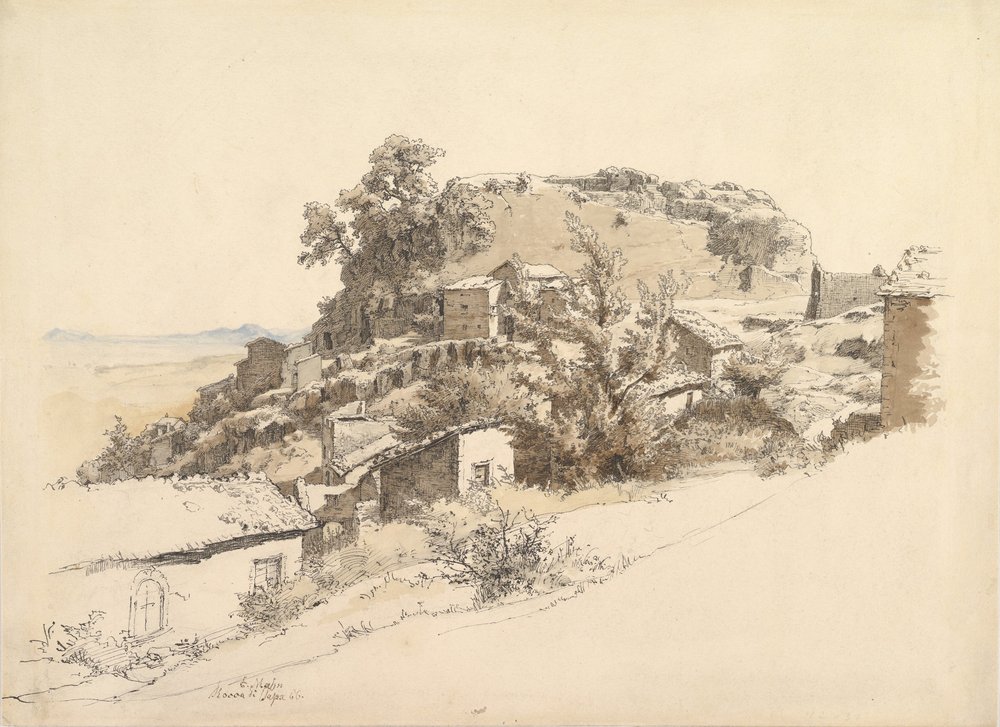 Paysage romain près de Rocca di Papa, 1866 - Ernst Furchtegott Mohn