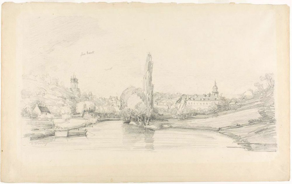 Scène de Canal Près de Bruxelles - Eugene Louis Boudin