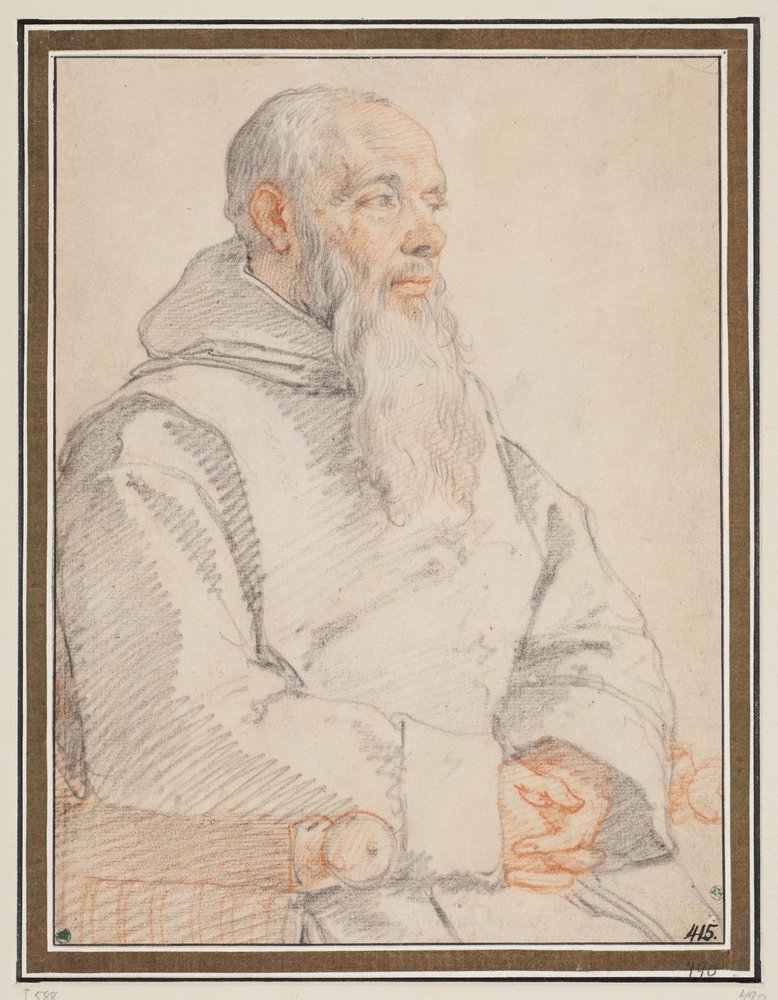 Portrait d'un moine barbu - Federico Zuccaro