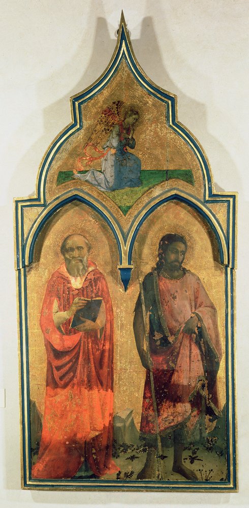 Saints Jérôme et Jean-Baptiste, panneau latéral du Tabernacle de la Vierge à l