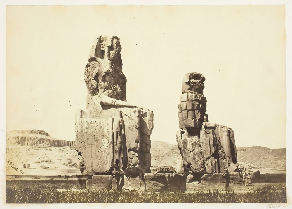 Les Statues de Memnon | Francis Frith | Estampe d'art