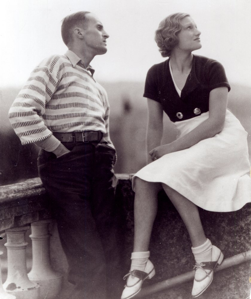 René Clair avec une actrice inconnue - French Photographer