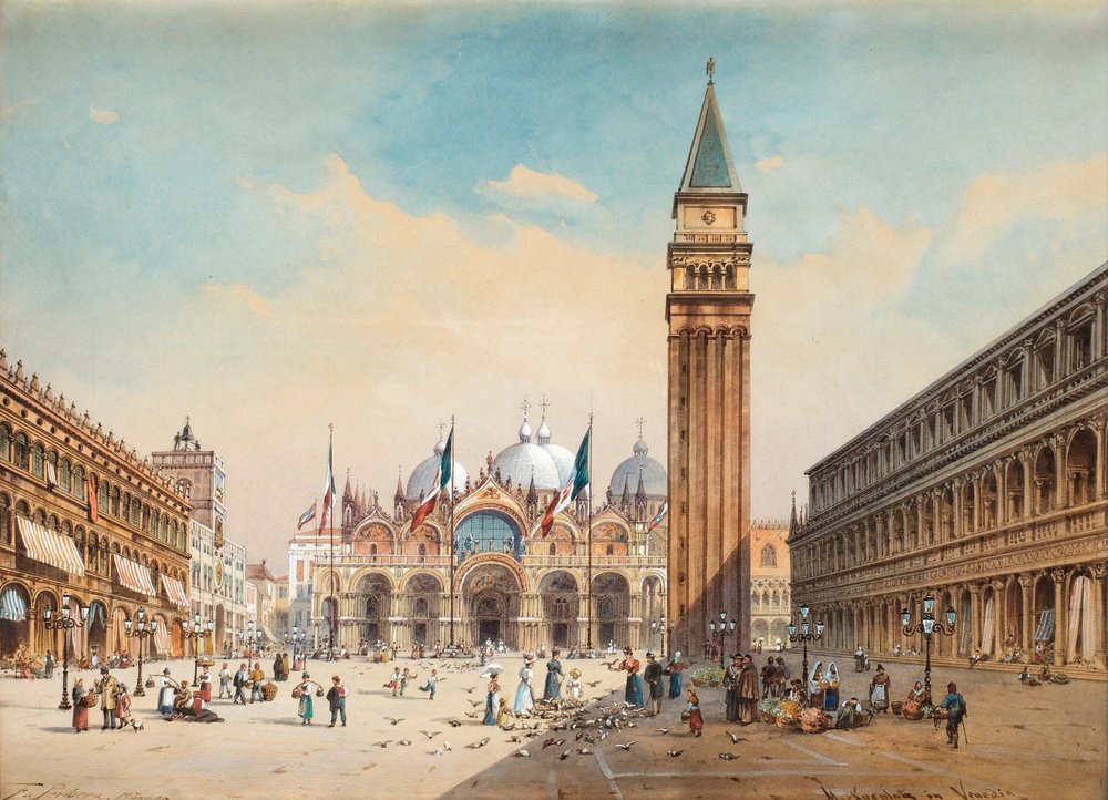 Piazza di San Marco, Venise par Friedrich Perlberg - Friedrich Perlberg