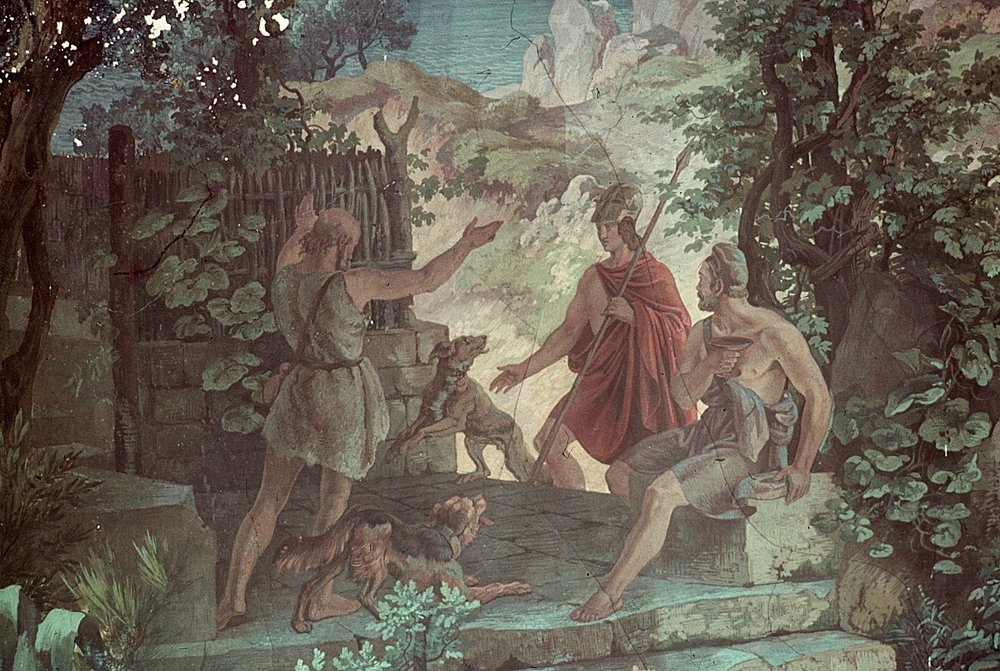 Ulysse chez le porcher Eumée, scènes de l