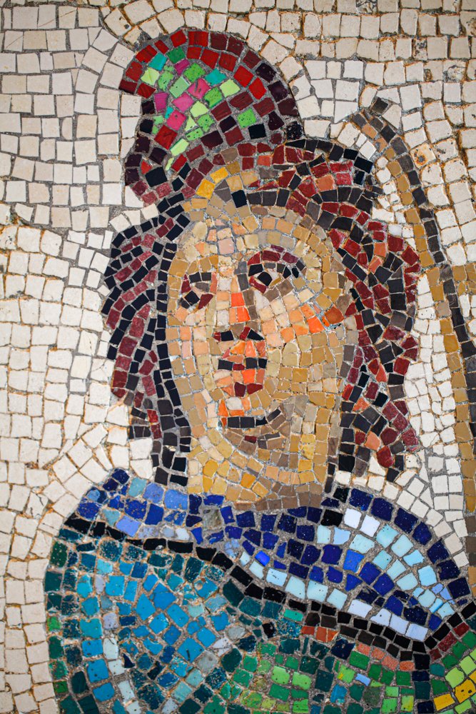 Mosaïque romaine représentant Orphée jouant de la lyre - Gallo-Roman