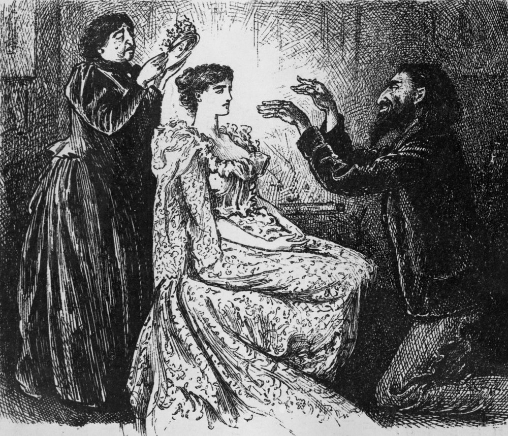 Hypnotisme de Trilby par Svengali, illustration de "Trilby" de George du Maurier - George Du Maurier