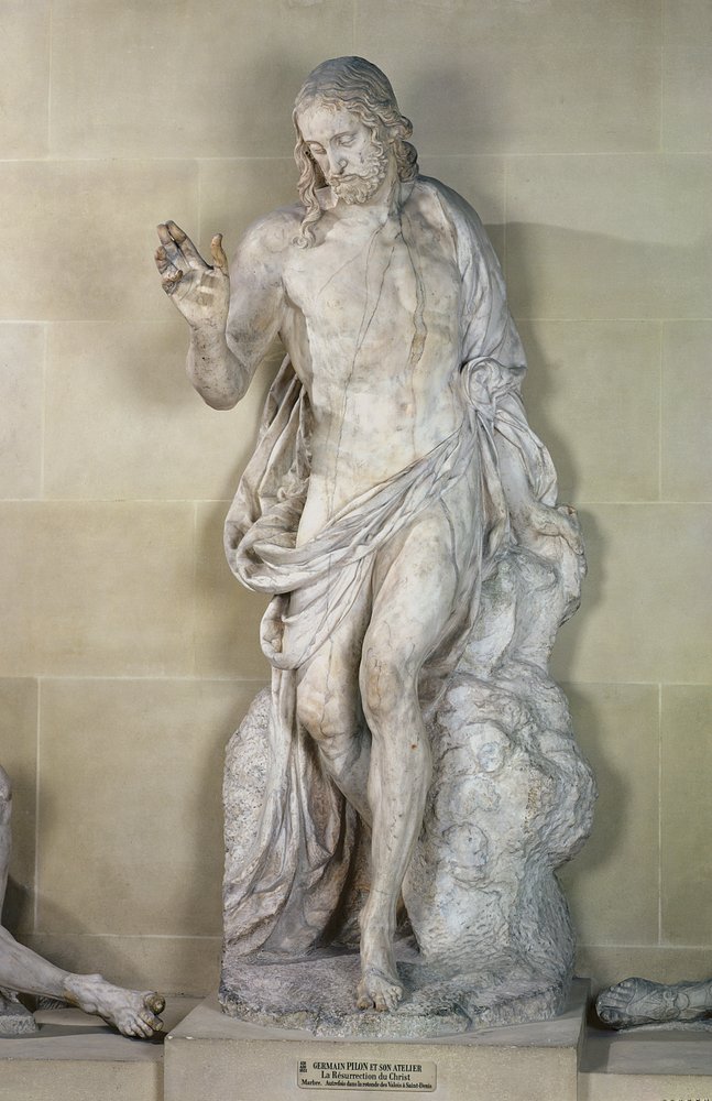 La Résurrection, détail de la sculpture en marbre du Christ - Germain Pilon