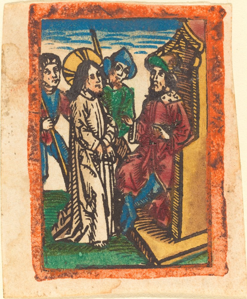 Le Christ devant Pilate - German 15th Century