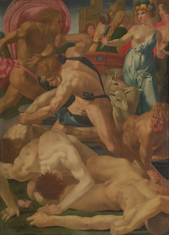 Moïse défendant les filles de Jethro, c.1523 - Giovanni Battista Rosso Fiorentino